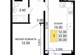 1-комнатная квартира на море